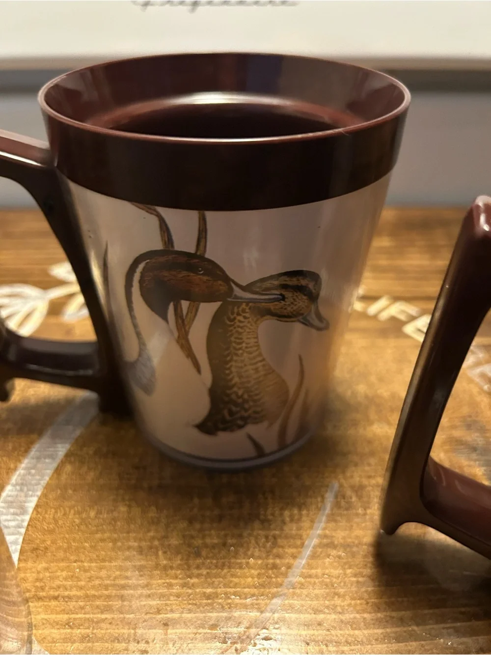 Vintage Flambeau Ducks & Geese Double Wall Mugs Set of 4